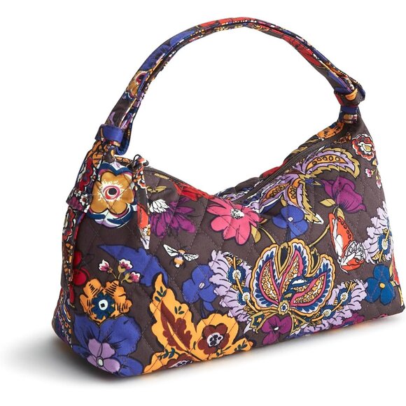 Women’s Premium Cotton Roxbury Crescent Shoulder Bag Colorful Bouquet